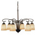 6 Light Victorian Tiffany Terra Bone Chandelier