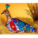 Tiffany Peacock Accent Lamp