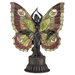 17" H Tiffany Art Glass Animals Butterfly Lady Accent Lamp