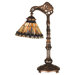 Tiffany Jeweled Peacock Bridge Arm Desk Lamp
