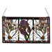 Floral Spring Triptych Stained Glass Window