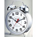 Desktop Double Bell Alarm Clock with 4" Dial in Chrome