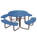 Round Picnic Table with Diamond Pattern