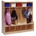 Five Section Scalloped Locker with Seat/Step