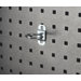 LocHook 1-5/8 In. Single Ring 1 In. I.D. Zinc Plated Steel Tool Holder for LocBoard, 5 Pack