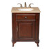 Lucy Classic 27" Bathroom Vanity in Polished Cherry with Marble Top