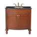 Georgiana 36" Single Bathroom Vanity with Black Galaxy Granite Top in Cherry