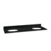 Stone 61" x 22" Vanity Top with Backsplash for Double Undermount Sinks in Black Granite