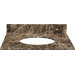 25" Marble Vanity Top for Undermount Sink with Backsplash