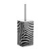 Safari Toilet Brush Holder in Black and White Zebra Print