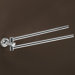 Texas Jointed Double Towel Bar in Chrome