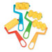 Sponge Roller Painting Set, Stripe/Checkerboard/Flower/Heart Designs, 4/Pack