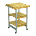 Kitchen Cart with Butcher Block Top