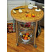 Stadium Kitchen Cart with Wood Top