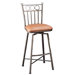 Bostonian Bronze 26" Swivel Barstool w/ Toast Fabric