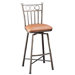 Bostonian Bronze 30" Swivel Barstool w/ Toast Fabric