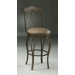 Athena Swivel Barstool with Florentine Coffee Fabric in Autumn Rust