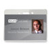 Badge Holder,Vinyl,Horizontal,3-7/8"x2-5/8",50/PK,Clear