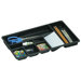 Drawer Tray, 9 Compartments, 16"x9"x1-1/2", Black