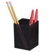 Pencil cup, Three Compartmentss, 2-7/8"x2-7/8"x4", Black