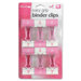 Breast Cancer Awareness Medium Binder Clip (12 Per Pack)