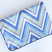 Ikat Chevron Blue Piped Blanket