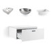 Linea Ciacole 27.6" Single Wall Mount Bathroom Vanity Base Cabinet