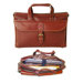 Compact Computer Briefcase in Brown