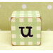 "u" Letter Block in Green