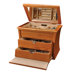 Juno Drop Front Jewelry Box in Oak