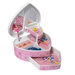 Ruby Girl's Glitter-Daisy Heart-Shaped Musical Ballerina Jewelry Box