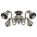Four Light Ceiling Fan Fitter in English Pewter