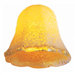 Bell Shaped Glass Shade in Amber Ice