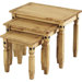 Corona Nest of Tables in Distressed Wax Pine