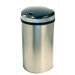 13 Gallon Semi-Round Extra-Wide Opening Touchless Trash Can in Brushed Stainless Steel Silver