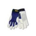 Blue And Gray TrueFit&trade; Pigskin And Nylon Thinsulate&reg; Lined Cold Weather Gloves With Elastic Cuffs