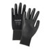 Black Economy Polyurethane Palm Coated Gloves With Seamless 13 Gauge Nylon Knit Liner
