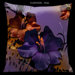 Pillow in Deep Purple and Copper Gladioli