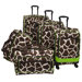 Animal Print 5 Piece Spinner Luggage Set