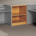 Library Modular Front Desk System - Open Storage Unit