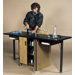 Science Workstation Table with Cupboard