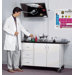 Mobile Science Demonstrator Table with Overhead Mirror and Drawers