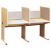 Library Lab Fabric and Plexiglass Carrel Workstation Starter