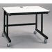 Mobile Computer Table with J-Trough Wire Management