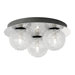 3 Light Flush Ceiling Light in Chrome