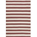 Trimaran Red/Ivory Striped Rug