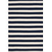 Trimaran Navy/Ivory Striped Rug