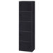 Five Door Utility Cabinet in Black