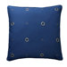 Textured Grommeted Navy Cotton Antique Brass Grommets Pillow