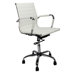 Contemporary Leather Effect Executive Armchair with Chrome Base